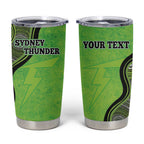 Custom Sydney Thunder Tumbler Cup Indigenous Art - Grunge Style