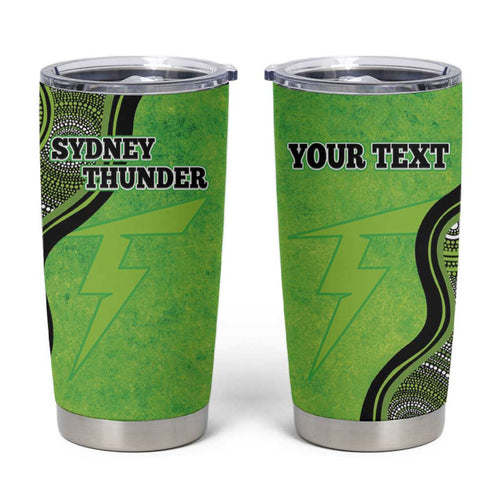 Custom Sydney Thunder Tumbler Cup Indigenous Art - Grunge Style
