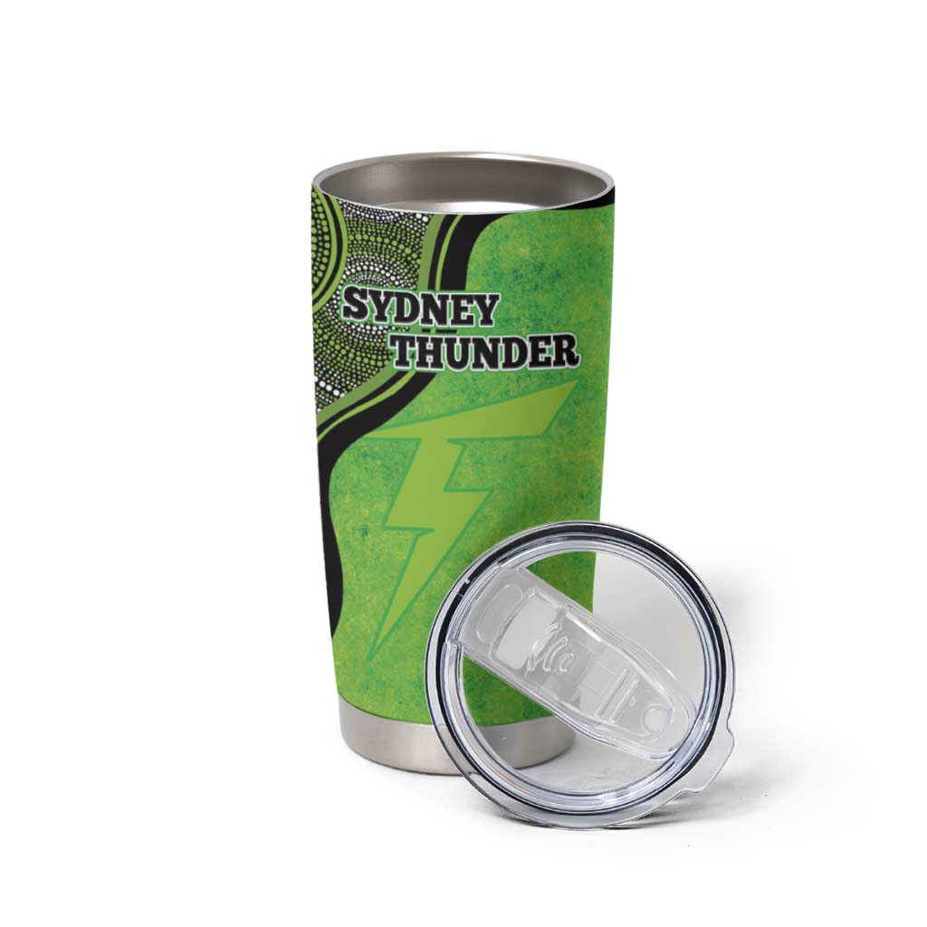 Custom Sydney Thunder Tumbler Cup Indigenous Art - Grunge Style