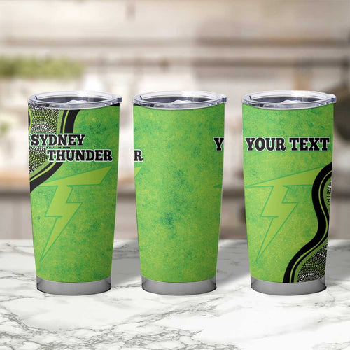 Custom Sydney Thunder Tumbler Cup Indigenous Art - Grunge Style