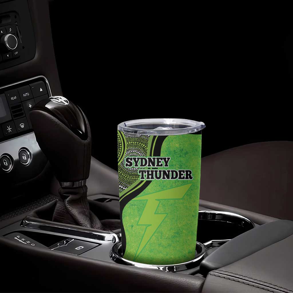Custom Sydney Thunder Tumbler Cup Indigenous Art - Grunge Style