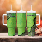 Custom Sydney Thunder Tumbler With Handle Indigenous Art - Grunge Style