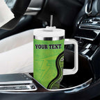 Custom Sydney Thunder Tumbler With Handle Indigenous Art - Grunge Style
