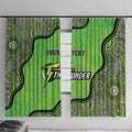Custom Sydney Thunder Window Curtain Indigenous Art - Grunge Style