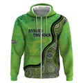 Custom Sydney Thunder Zip Hoodie Indigenous Art - Grunge Style