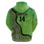 Custom Sydney Thunder Zip Hoodie Indigenous Art - Grunge Style