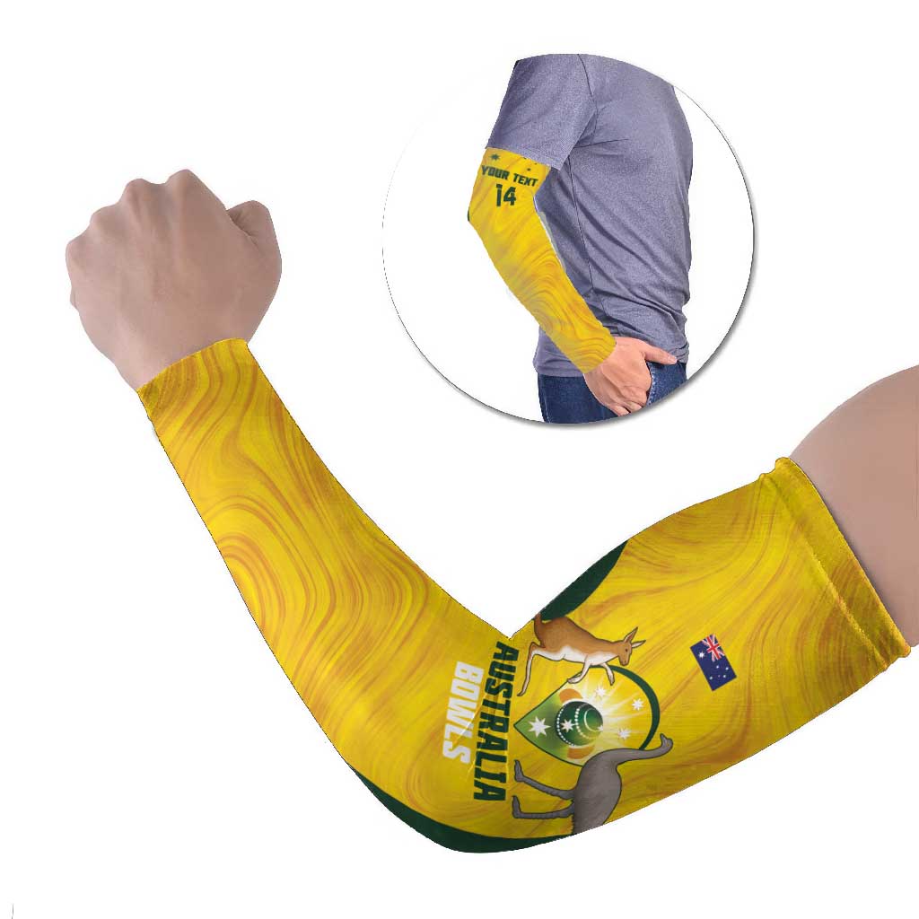 Custom Bowls Australia Arm Sleeves Marble National Color - Aussie Hoodie