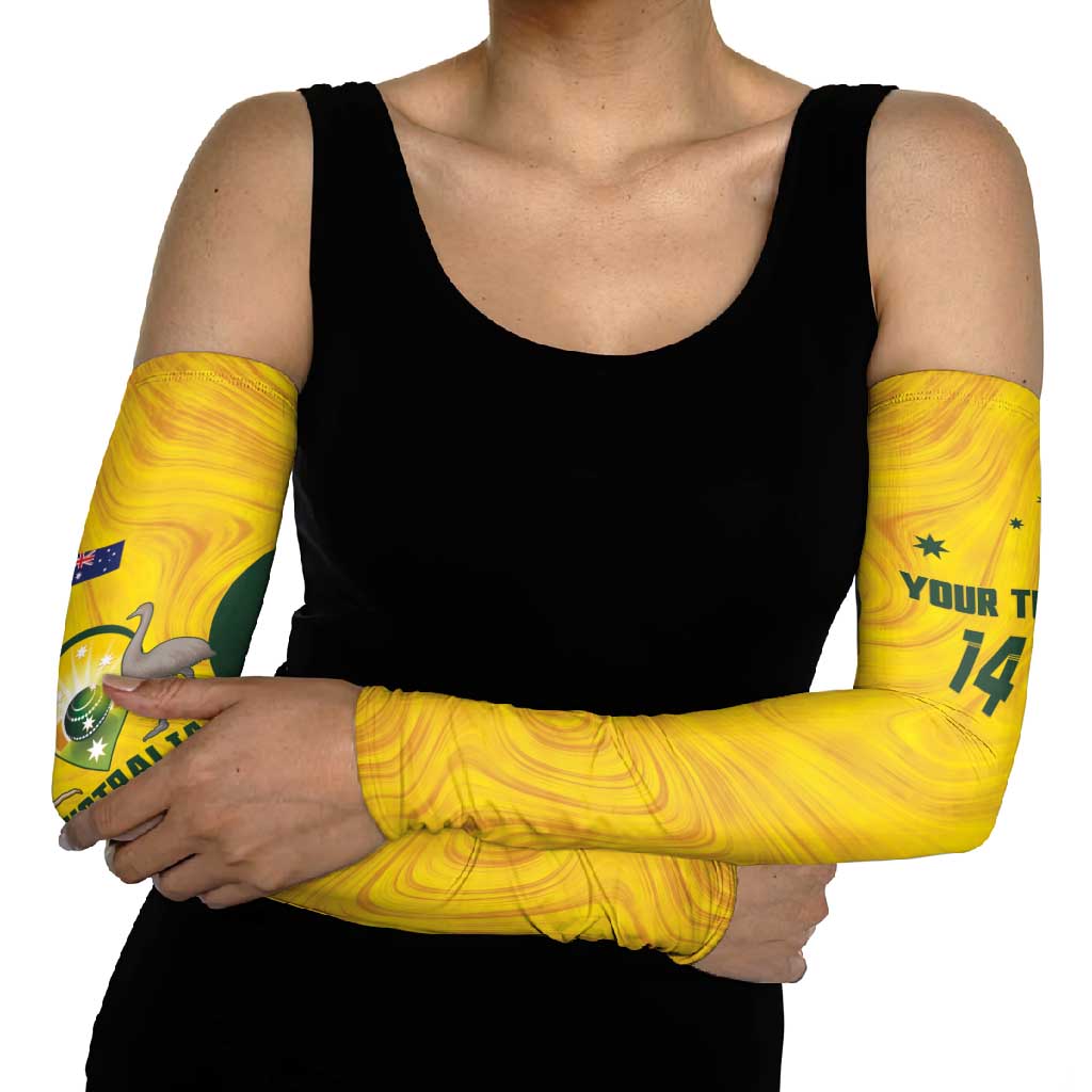 Custom Bowls Australia Arm Sleeves Marble National Color - Aussie Hoodie