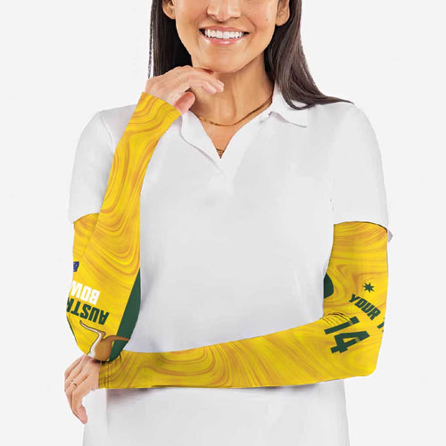 Custom Bowls Australia Arm Sleeves Marble National Color - Aussie Hoodie