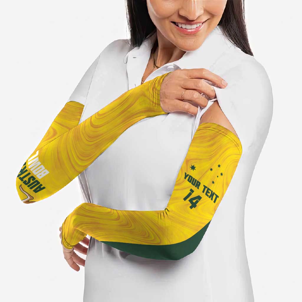 Custom Bowls Australia Arm Sleeves Marble National Color - Aussie Hoodie