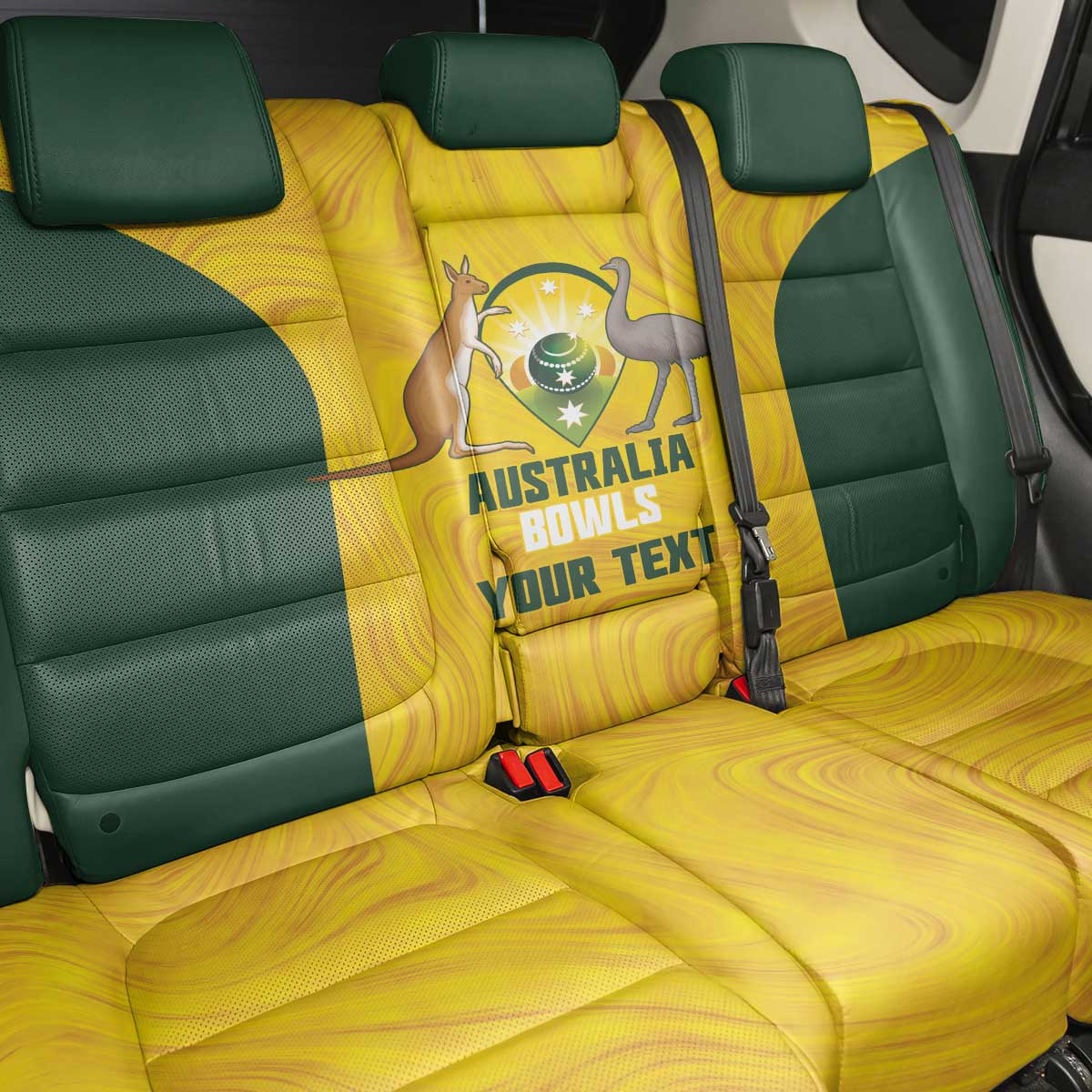Custom Bowls Australia Back Car Seat Cover Marble National Color - Aussie Hoodie