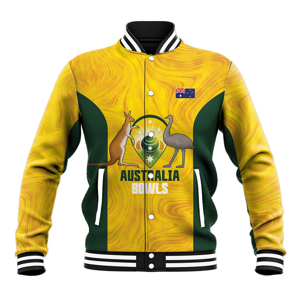 Custom Bowls Australia Baseball Jacket Marble National Color - Aussie Hoodie