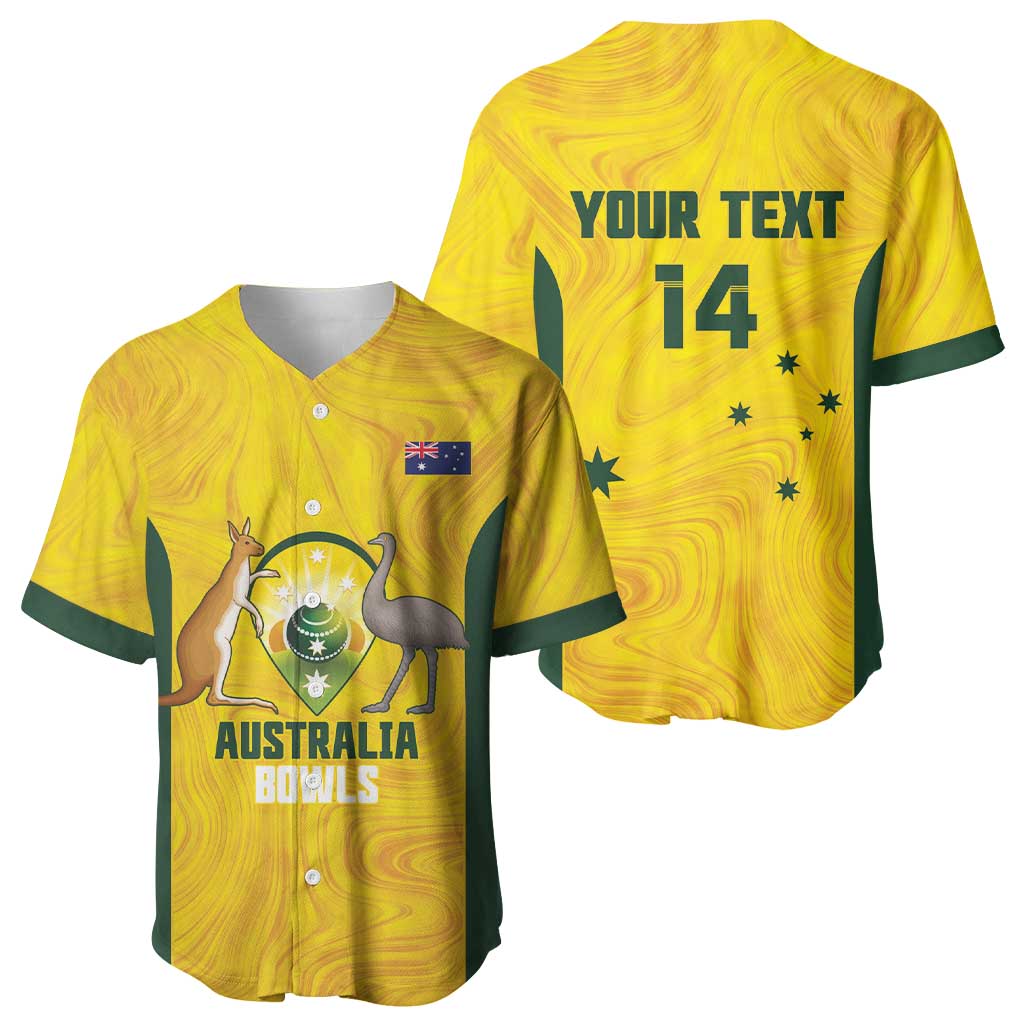 Custom Bowls Australia Baseball Jersey Marble National Color - Aussie Hoodie