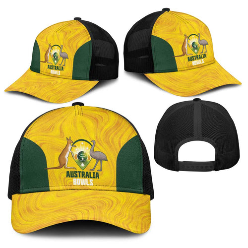 Bowls Australia Baseball Net Cap Marble National Color - Aussie Hoodie