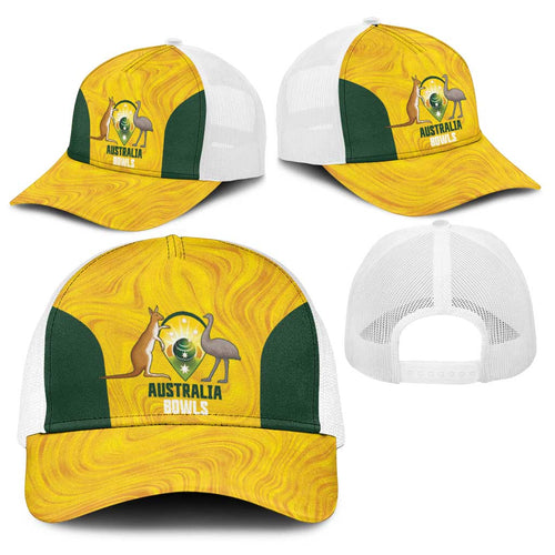 Bowls Australia Baseball Net Cap Marble National Color - Aussie Hoodie