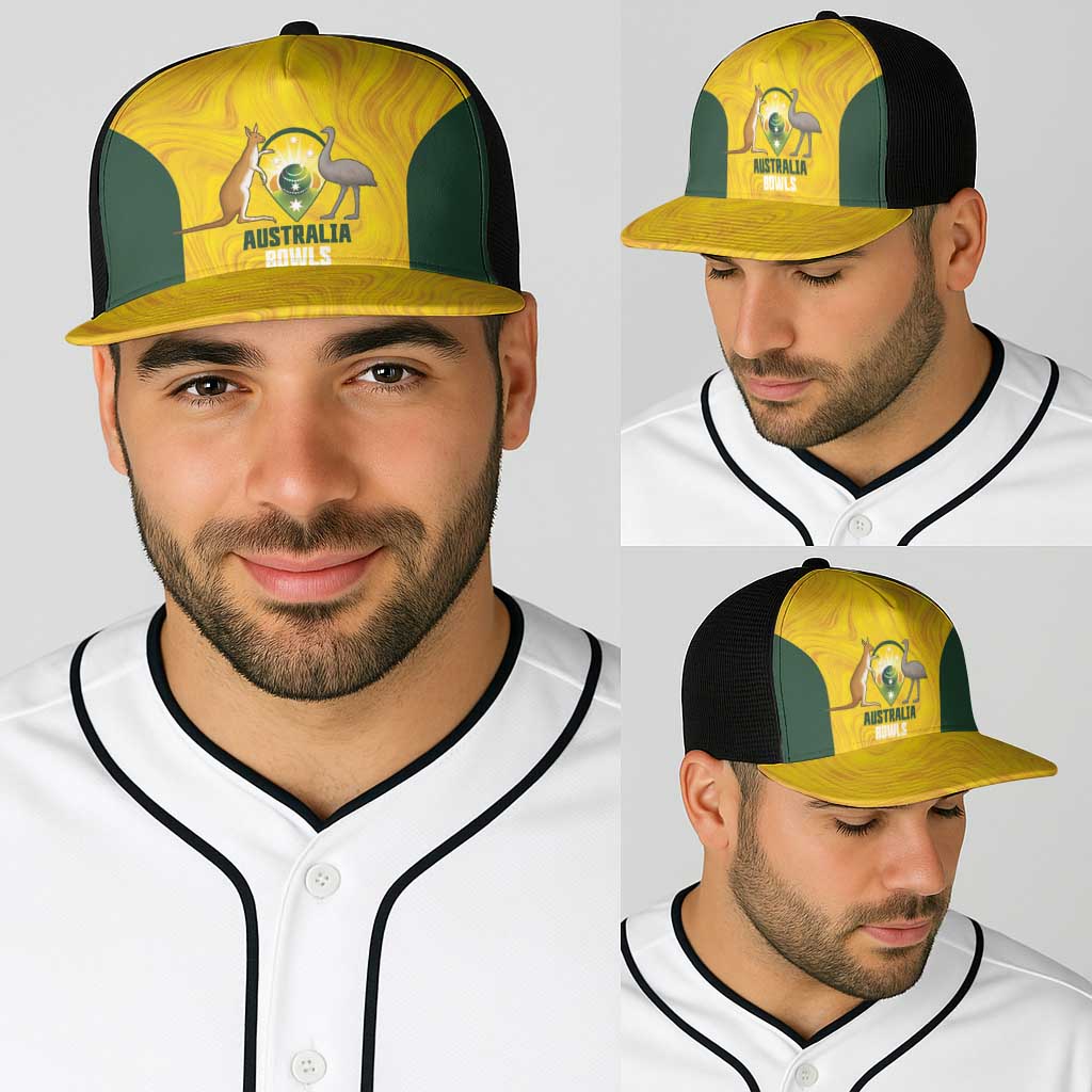 Bowls Australia Baseball Net Cap Marble National Color - Aussie Hoodie