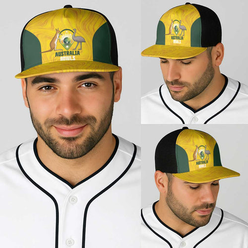 Bowls Australia Baseball Net Cap Marble National Color - Aussie Hoodie