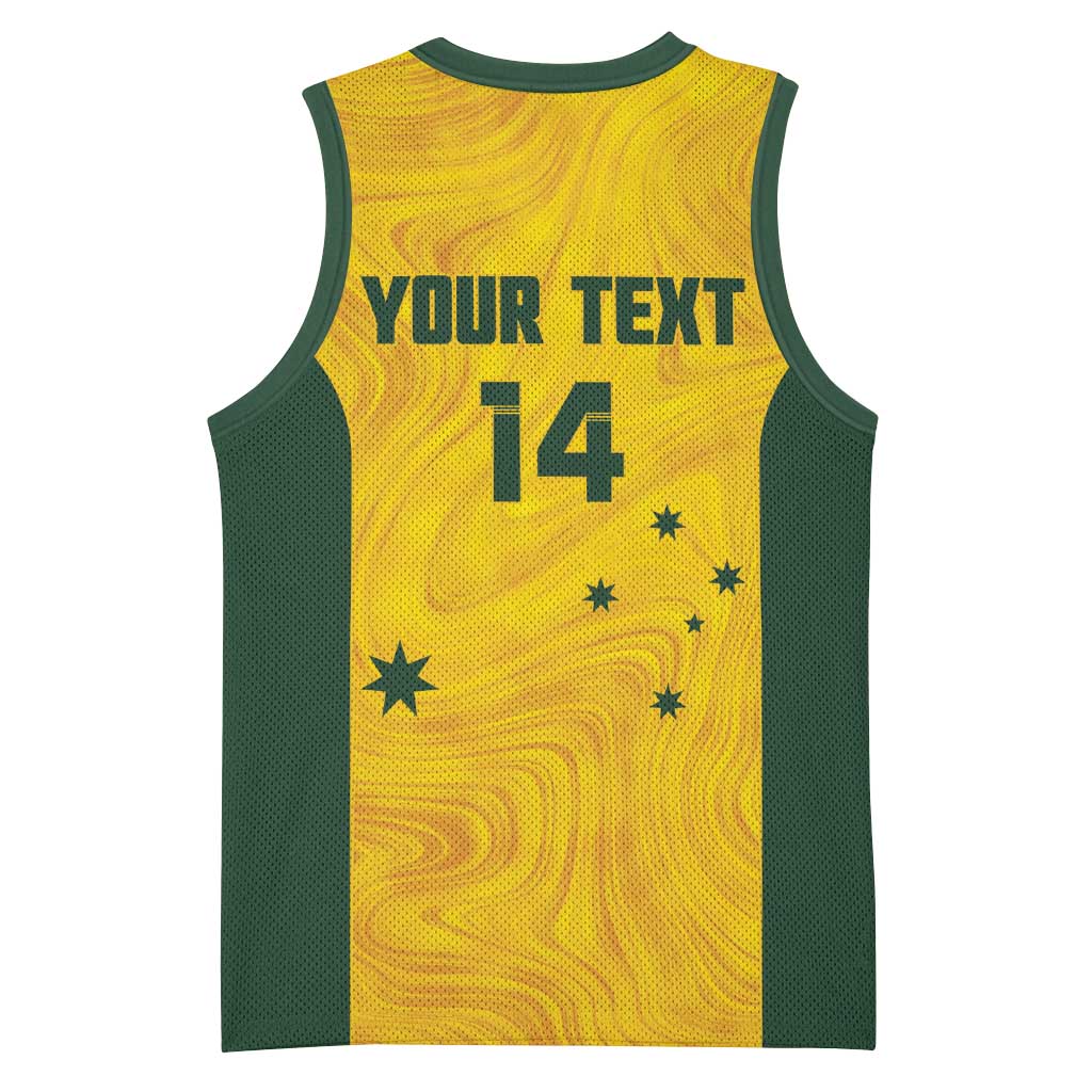Custom Bowls Australia Basketball Jersey Marble National Color - Aussie Hoodie