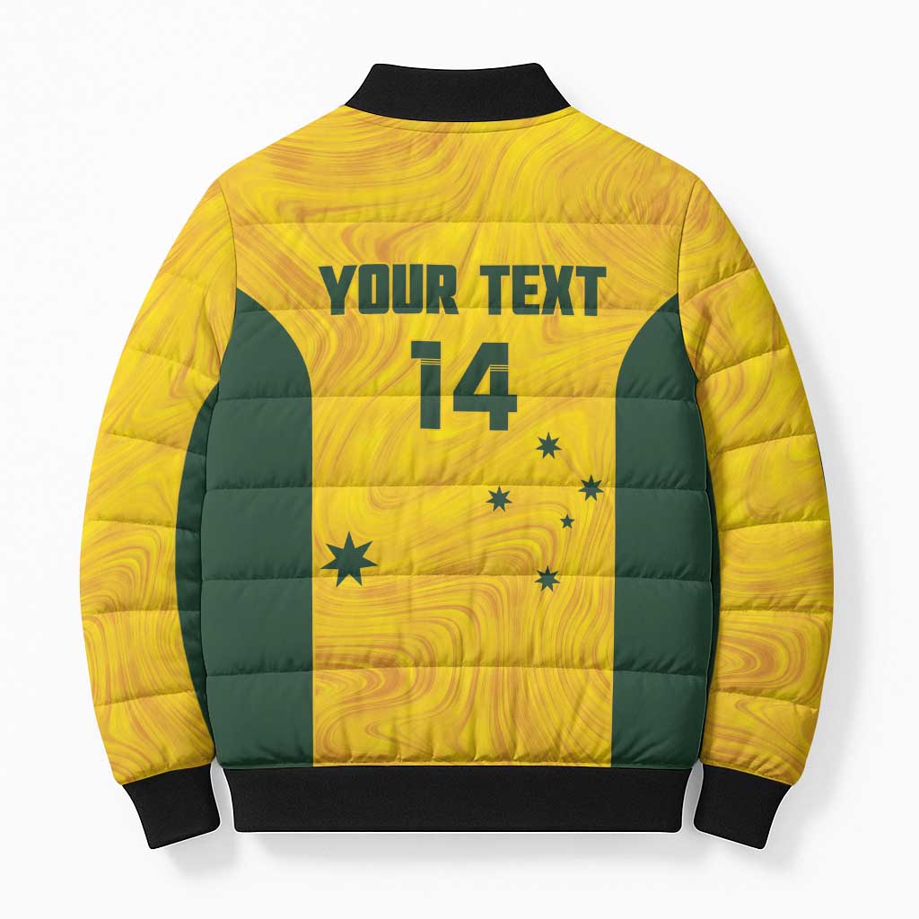 Custom Bowls Australia Bomber Puffer Jacket Marble National Color - Aussie Hoodie