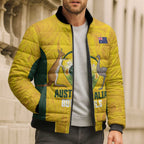 Custom Bowls Australia Bomber Puffer Jacket Marble National Color - Aussie Hoodie