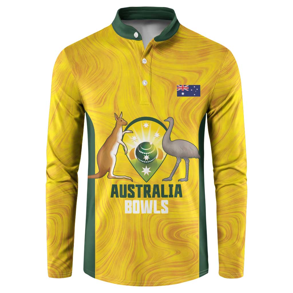 Custom Bowls Australia Button Sweatshirt Marble National Color - Aussie Hoodie