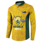 Custom Bowls Australia Button Sweatshirt Marble National Color - Aussie Hoodie