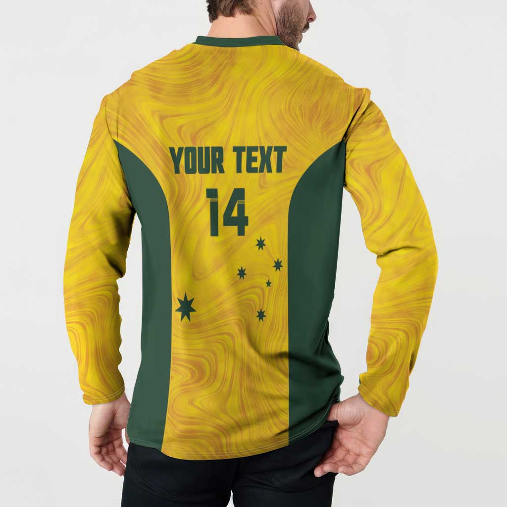 Custom Bowls Australia Button Sweatshirt Marble National Color - Aussie Hoodie