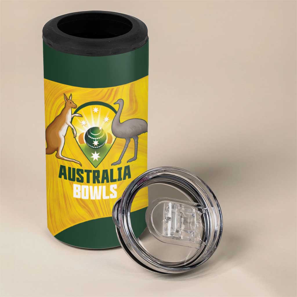 Custom Bowls Australia 4 in 1 Can Cooler Tumbler Marble National Color - Aussie Hoodie