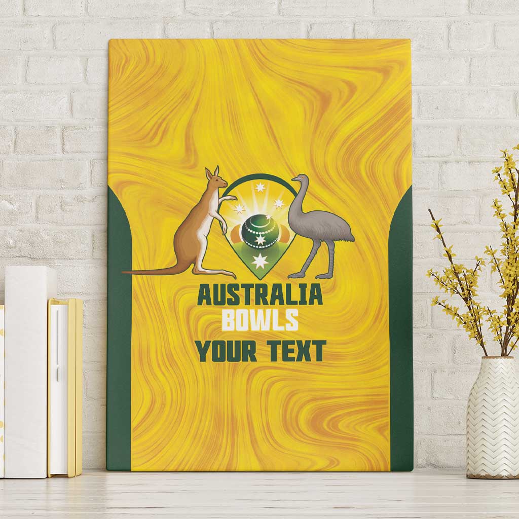 Custom Bowls Australia Canvas Wall Art Marble National Color - Aussie Hoodie