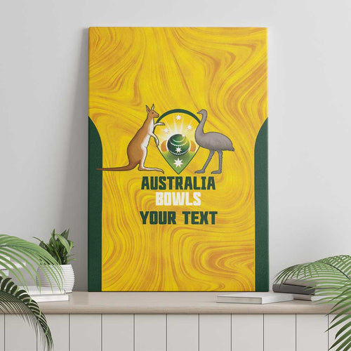 Custom Bowls Australia Canvas Wall Art Marble National Color - Aussie Hoodie