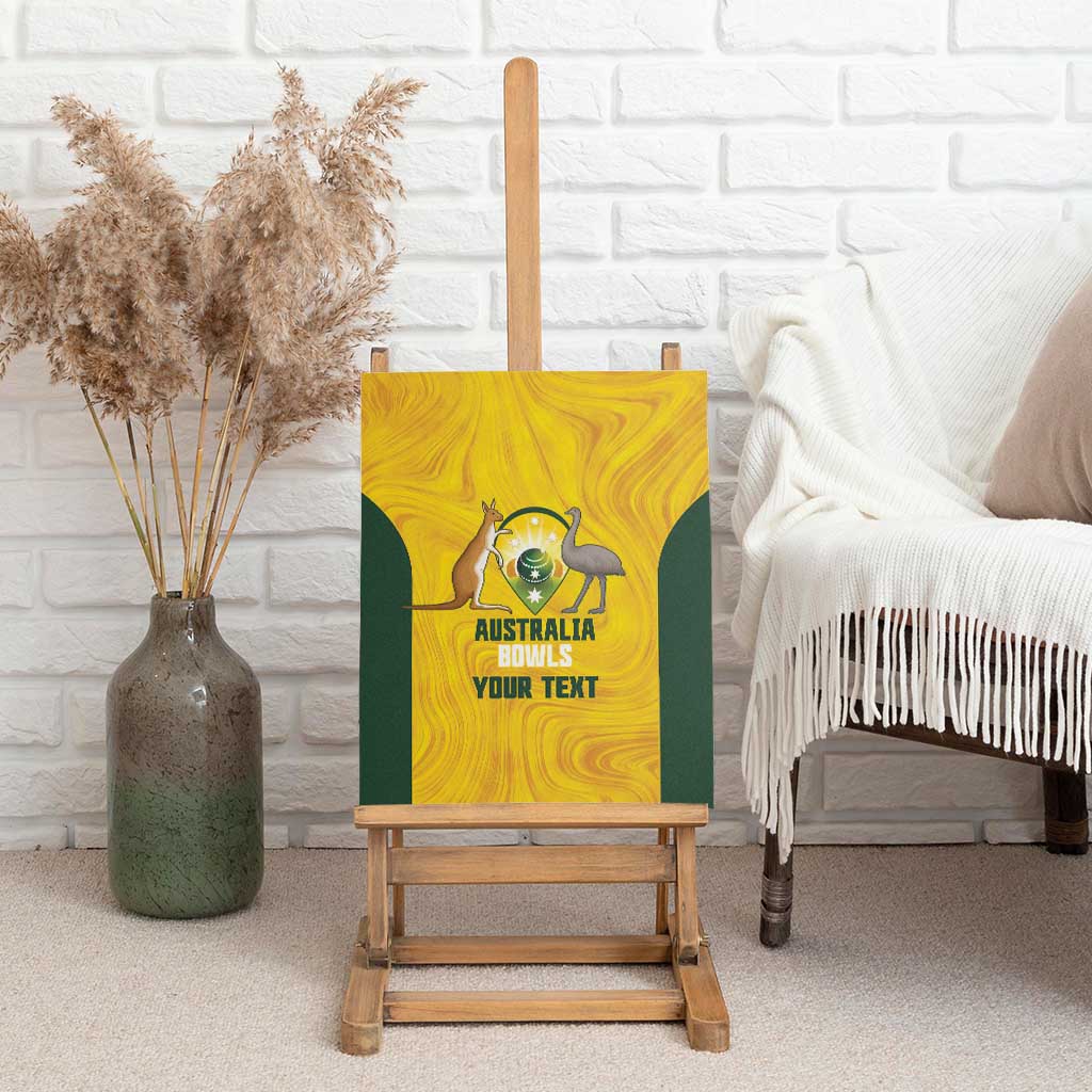 Custom Bowls Australia Canvas Wall Art Marble National Color - Aussie Hoodie