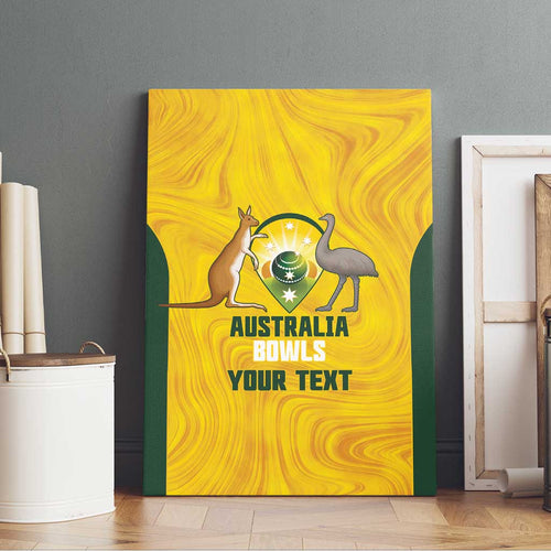 Custom Bowls Australia Canvas Wall Art Marble National Color - Aussie Hoodie