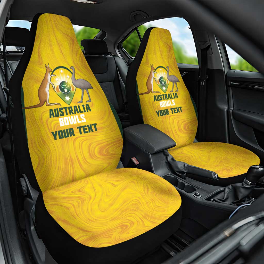 Custom Bowls Australia Car Seat Cover Marble National Color - Aussie Hoodie