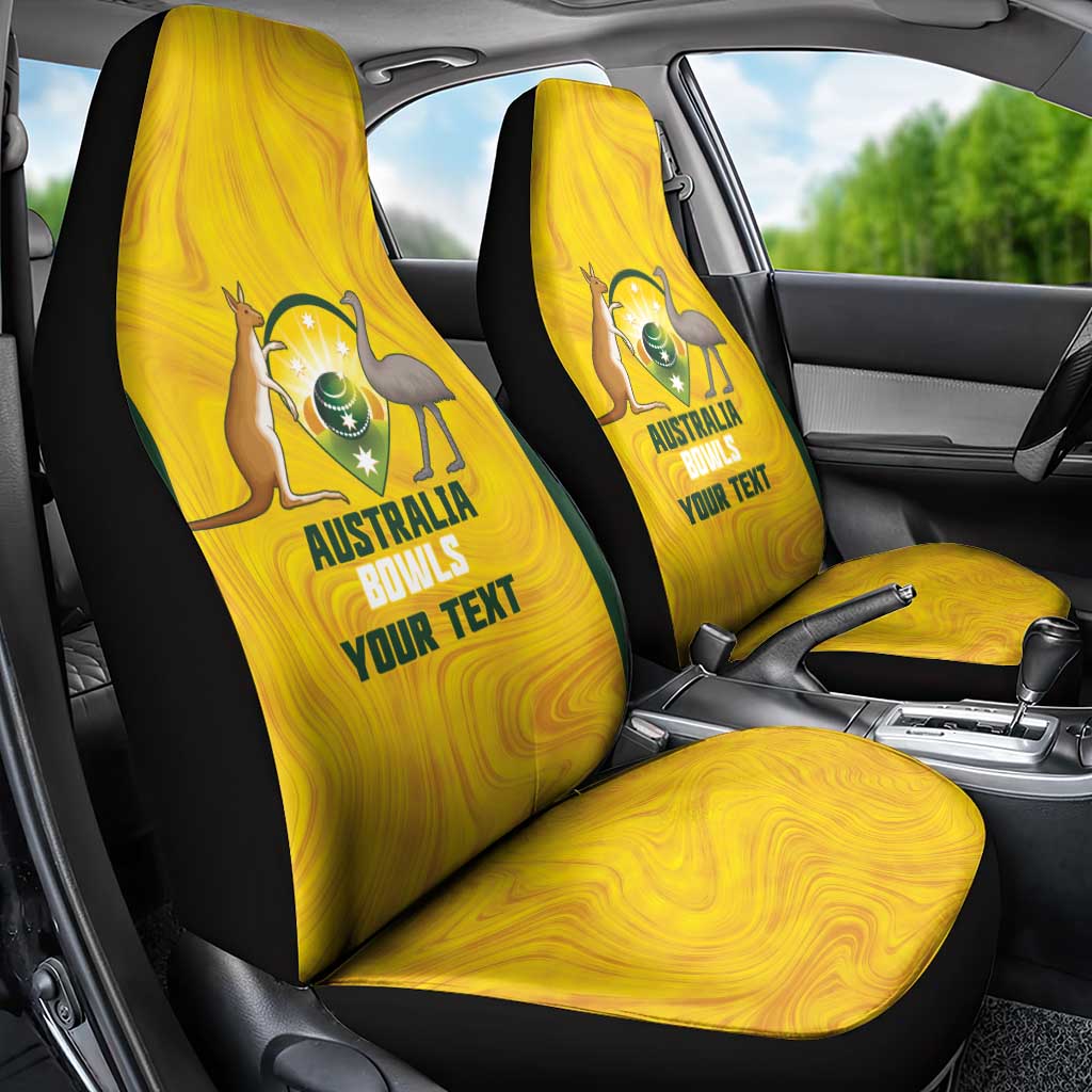 Custom Bowls Australia Car Seat Cover Marble National Color - Aussie Hoodie