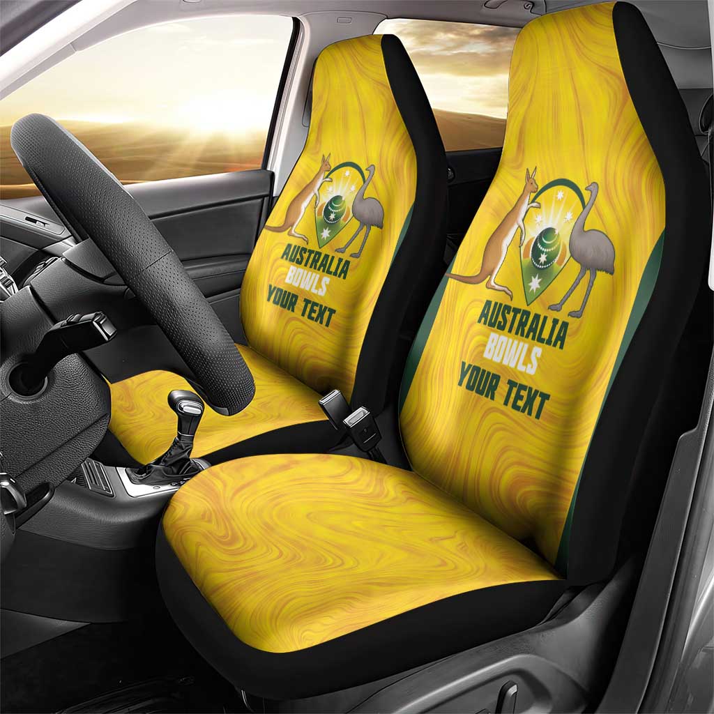 Custom Bowls Australia Car Seat Cover Marble National Color - Aussie Hoodie
