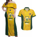 Custom Bowls Australia Couples Matching Off Shoulder Maxi Dress and Hawaiian Shirt Marble National Color - Aussie Hoodie