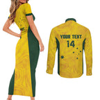 Custom Bowls Australia Couples Matching Short Sleeve Bodycon Dress and Long Sleeve Button Shirt Marble National Color - Aussie Hoodie