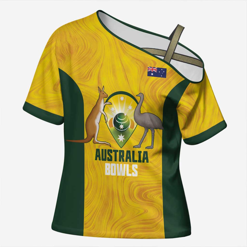 Custom Bowls Australia Cross Shoulder Shirt Marble National Color - Aussie Hoodie