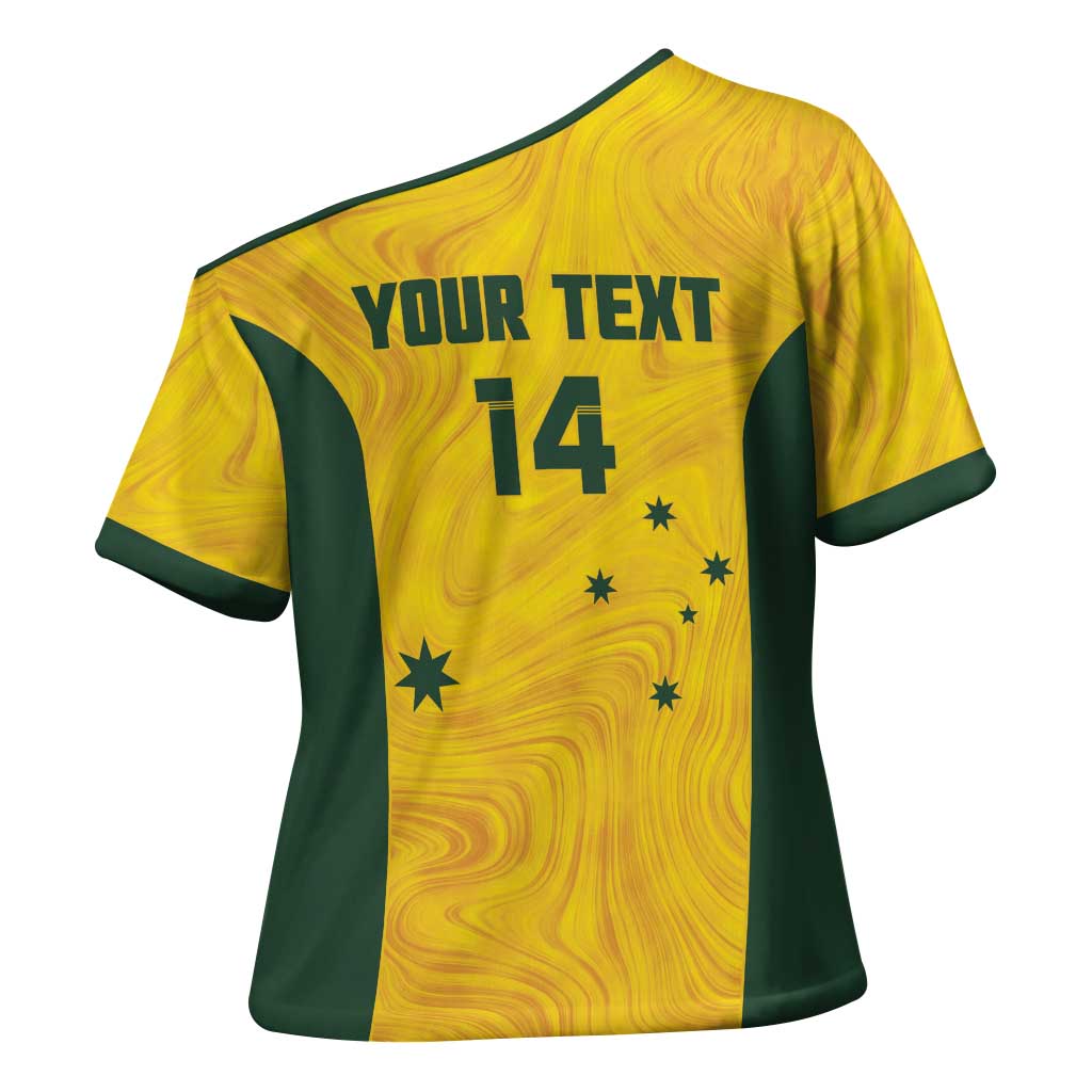 Custom Bowls Australia Cross Shoulder Shirt Marble National Color - Aussie Hoodie