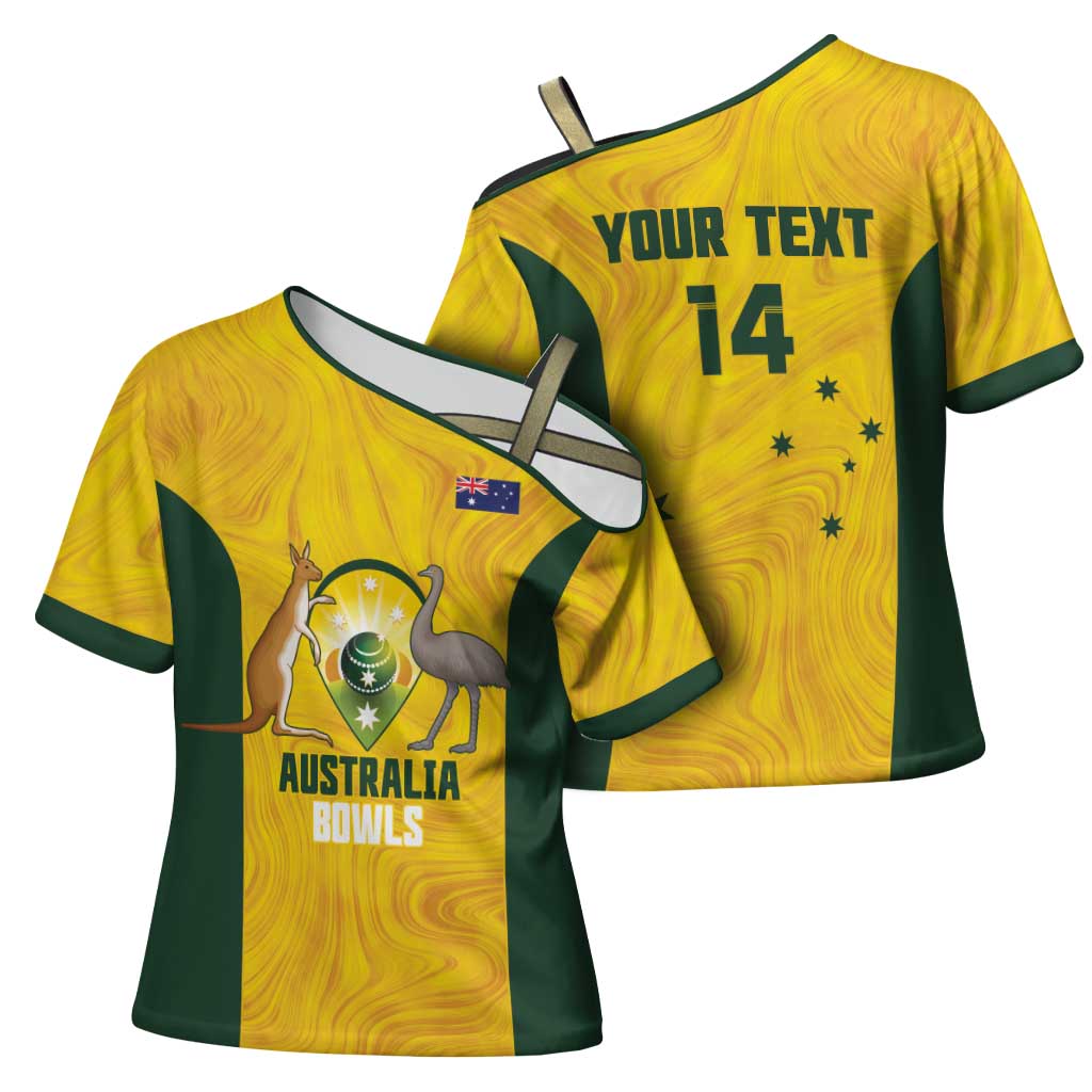 Custom Bowls Australia Cross Shoulder Shirt Marble National Color - Aussie Hoodie
