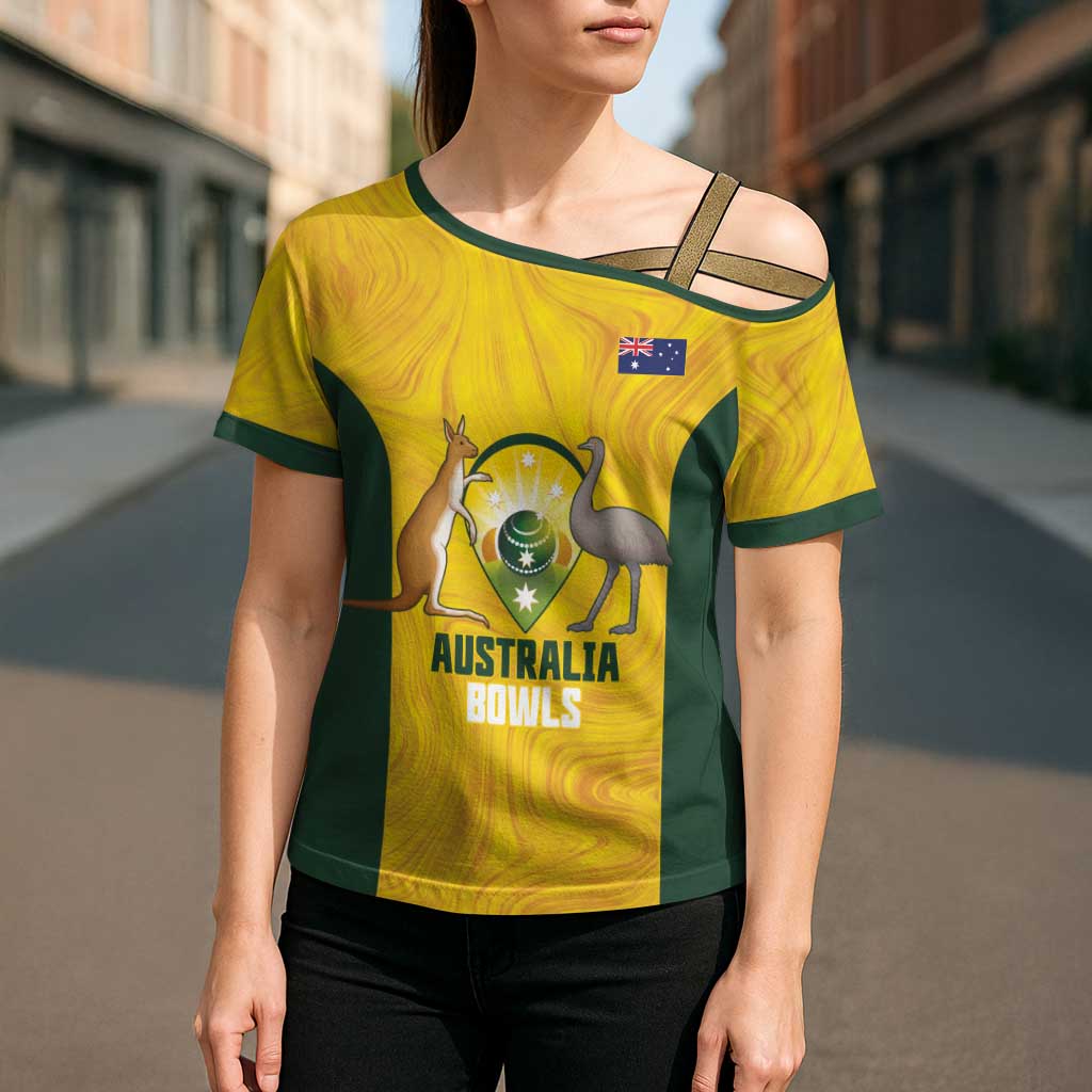 Custom Bowls Australia Cross Shoulder Shirt Marble National Color - Aussie Hoodie
