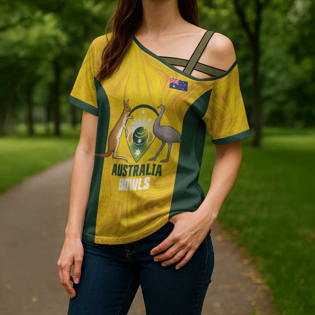 Custom Bowls Australia Cross Shoulder Shirt Marble National Color - Aussie Hoodie