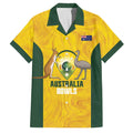 Custom Bowls Australia Family Matching Off Shoulder Maxi Dress and Hawaiian Shirt Marble National Color - Aussie Hoodie