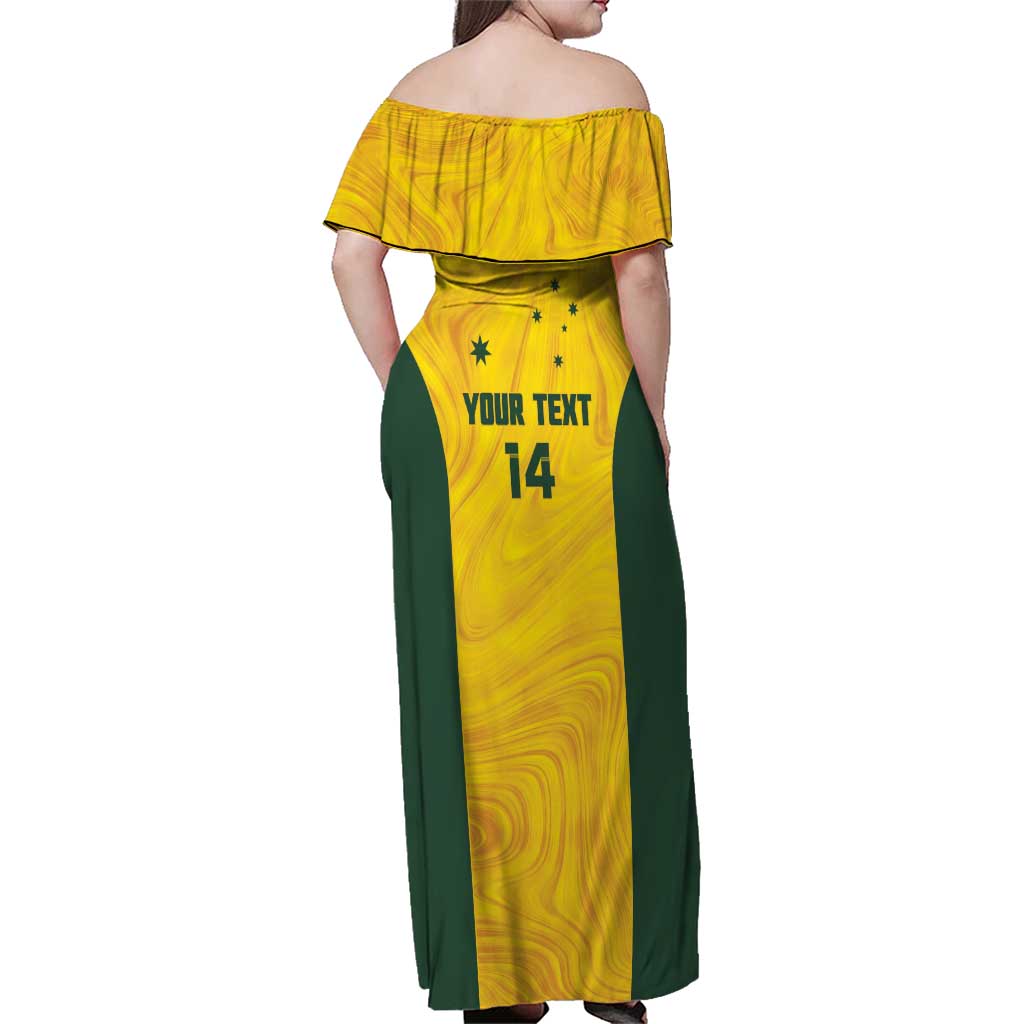 Custom Bowls Australia Family Matching Off Shoulder Maxi Dress and Hawaiian Shirt Marble National Color - Aussie Hoodie