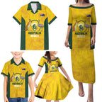 Custom Bowls Australia Family Matching Puletasi and Hawaiian Shirt Marble National Color - Aussie Hoodie