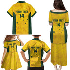 Custom Bowls Australia Family Matching Puletasi and Hawaiian Shirt Marble National Color - Aussie Hoodie