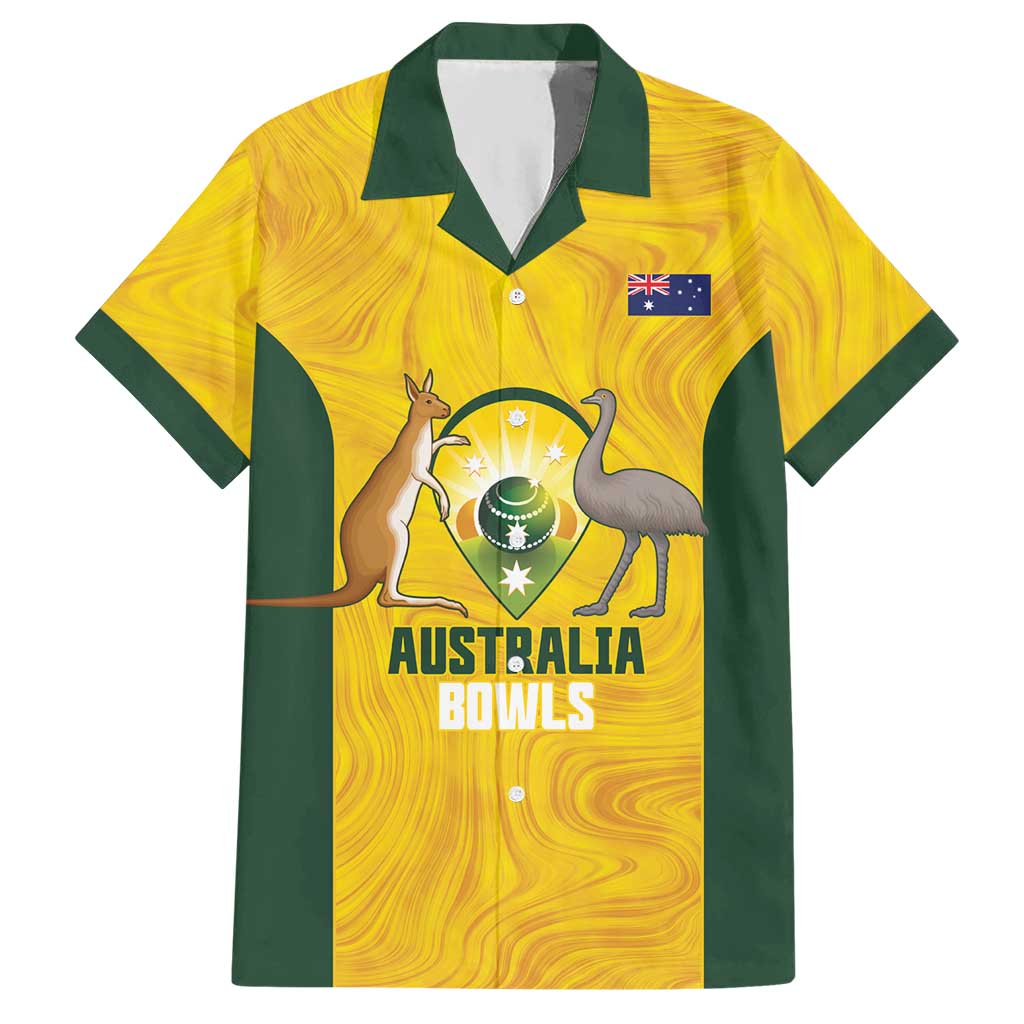 Custom Bowls Australia Hawaiian Shirt Marble National Color - Aussie Hoodie