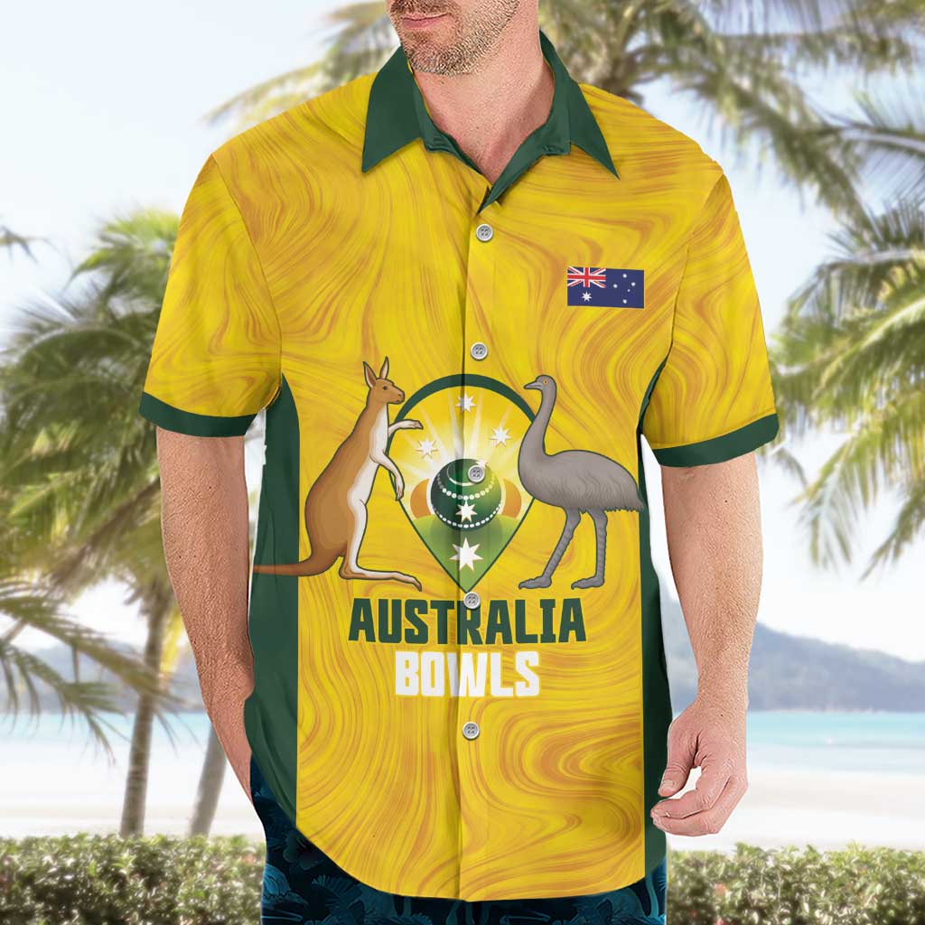 Custom Bowls Australia Hawaiian Shirt Marble National Color - Aussie Hoodie