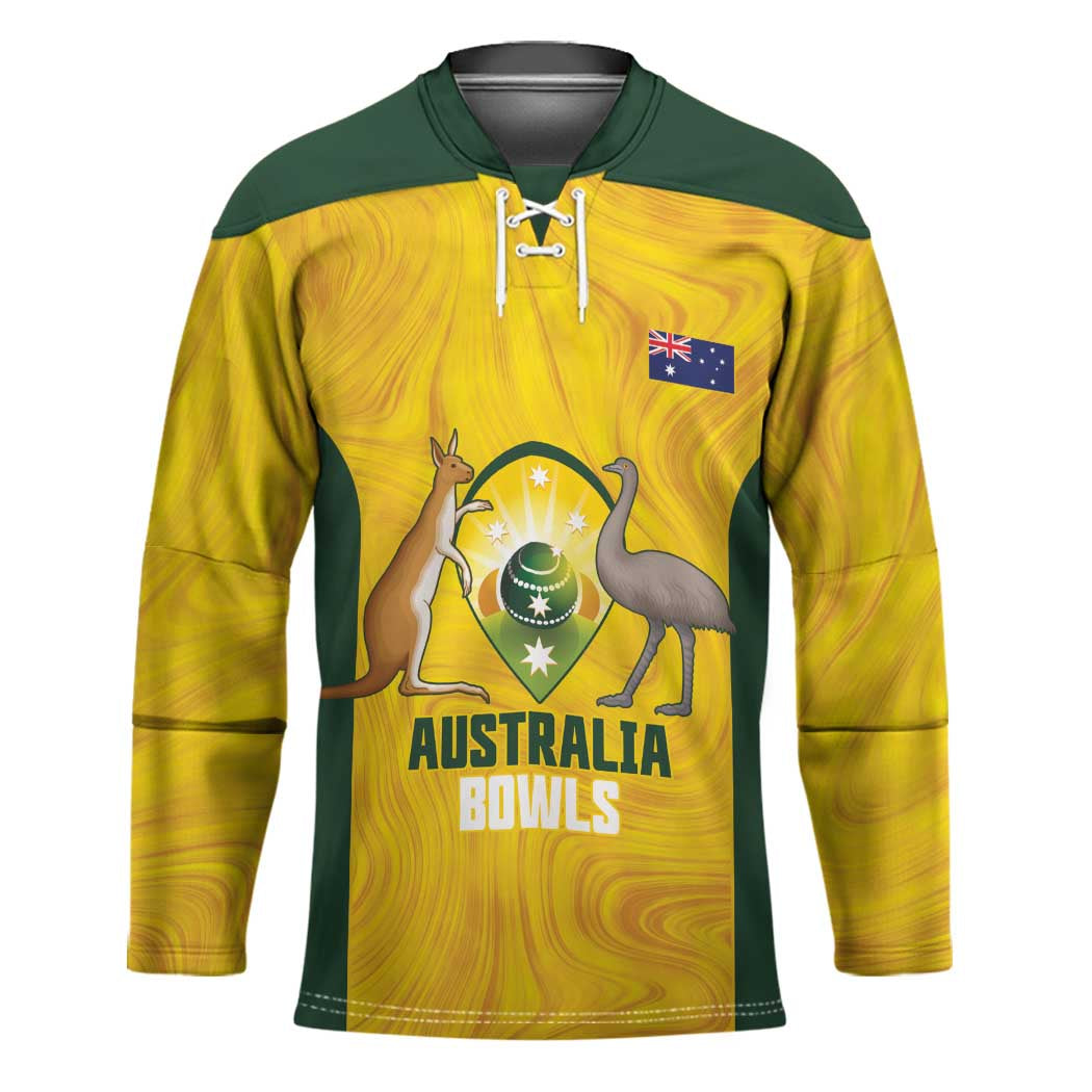 Custom Bowls Australia Hockey Jersey Marble National Color - Aussie Hoodie