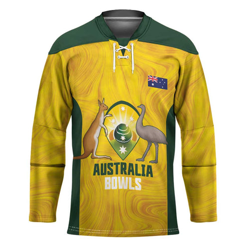Custom Bowls Australia Hockey Jersey Marble National Color - Aussie Hoodie
